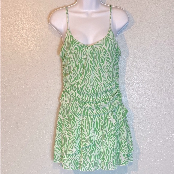 Diane Von Furstenberg for Target Green and White Mini Dress - Picture 2 of 9